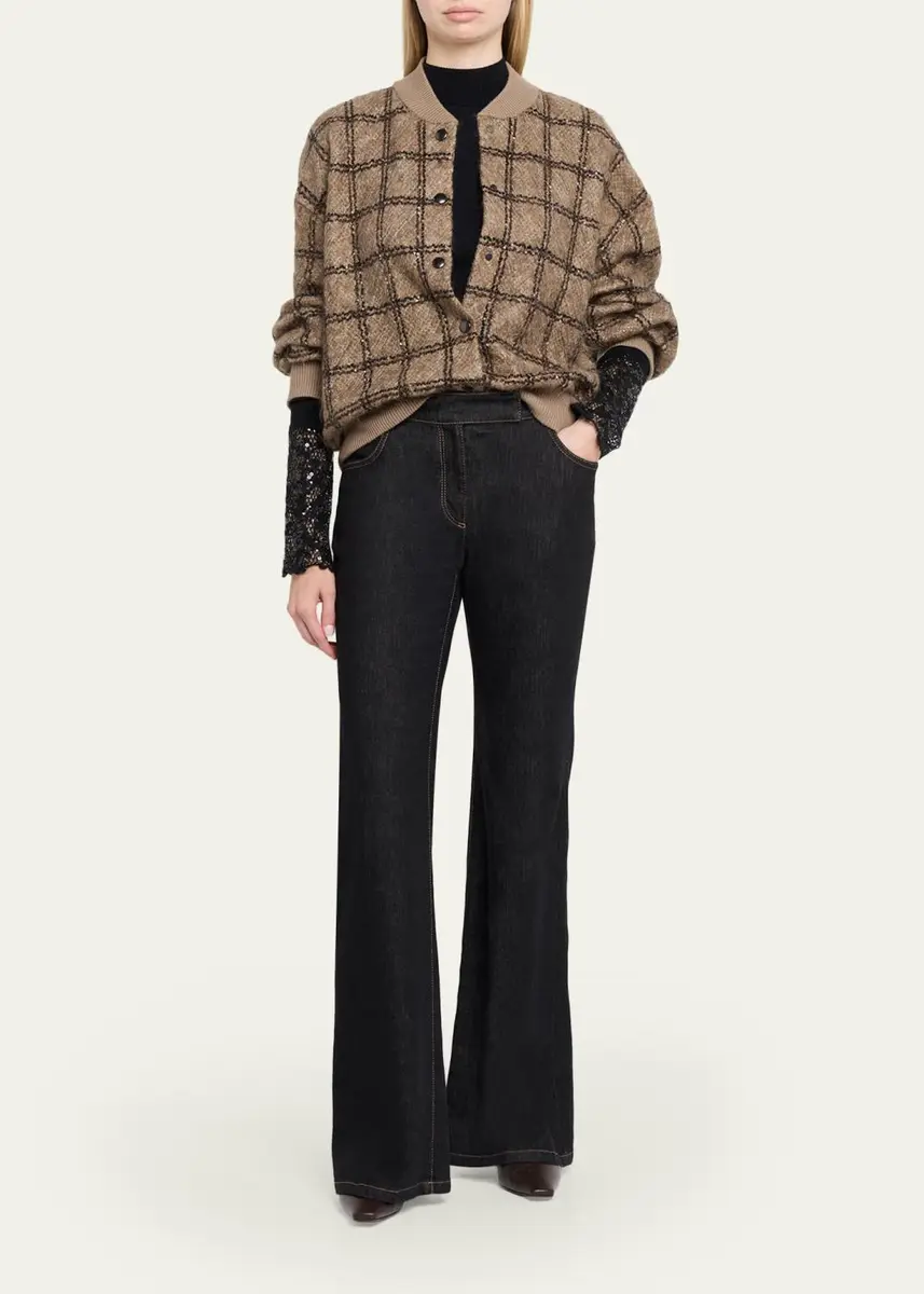 Brunello Cucinelli Lace Glow Embroidered Long-Sleeve Top | Thumbnail 2 Brunello Cucinelli Lace Glow Embroidered Long-Sleeve Top | Thumbnail 2
