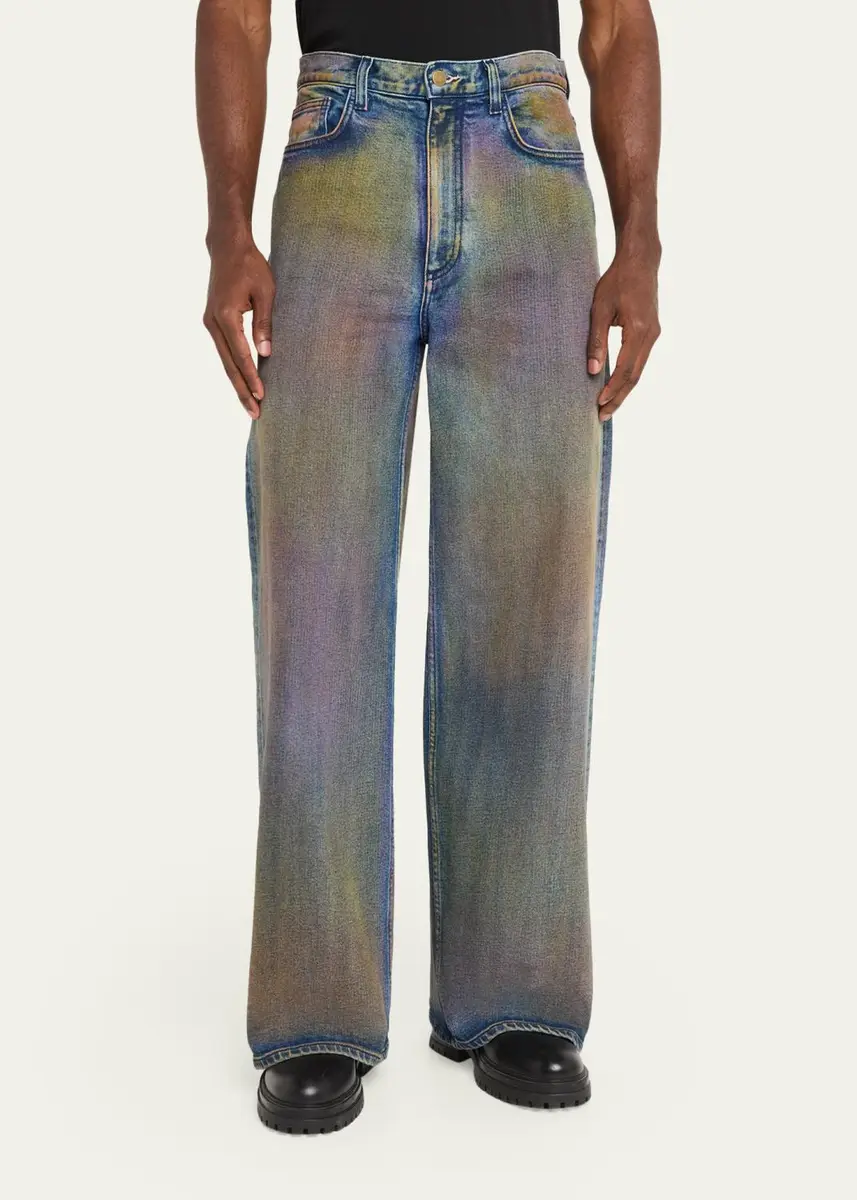 Sanderlak Men's Irridescent Wide-Leg Jeans | Thumbnail 4 Sanderlak Men's Irridescent Wide-Leg Jeans | Thumbnail 4