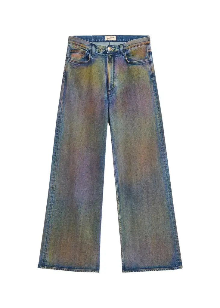 Sanderlak Men's Irridescent Wide-Leg Jeans