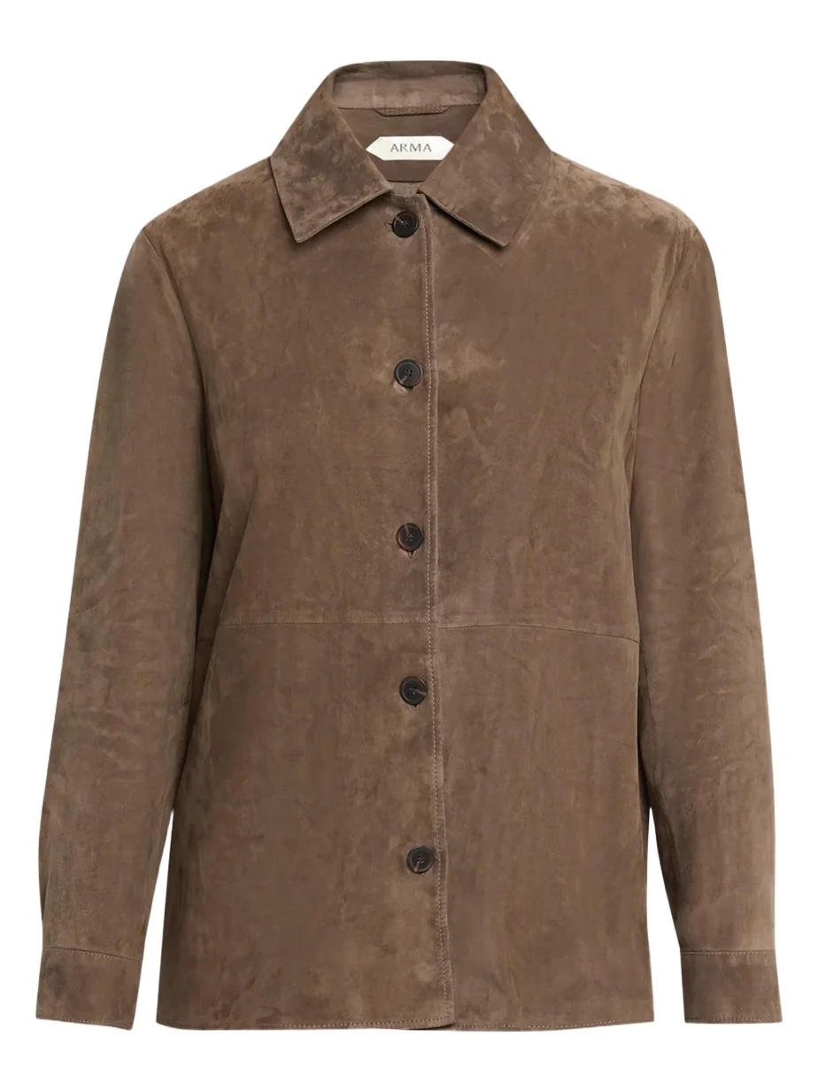 ARMA Vicky Lamb Suede Shirt Jacket
