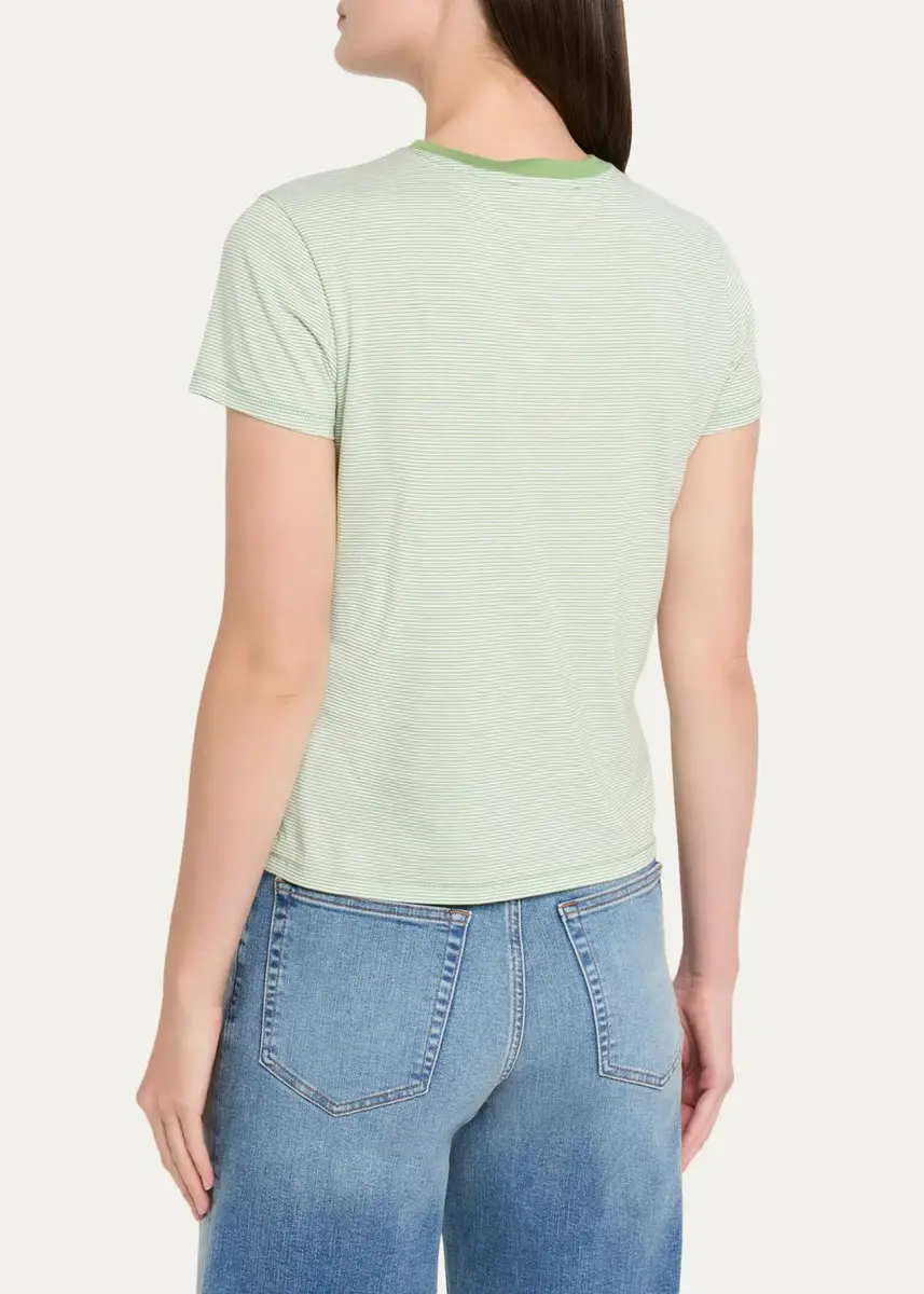 Frame The Striped Baby Tee | Thumbnail 3 Frame The Striped Baby Tee | Thumbnail 3