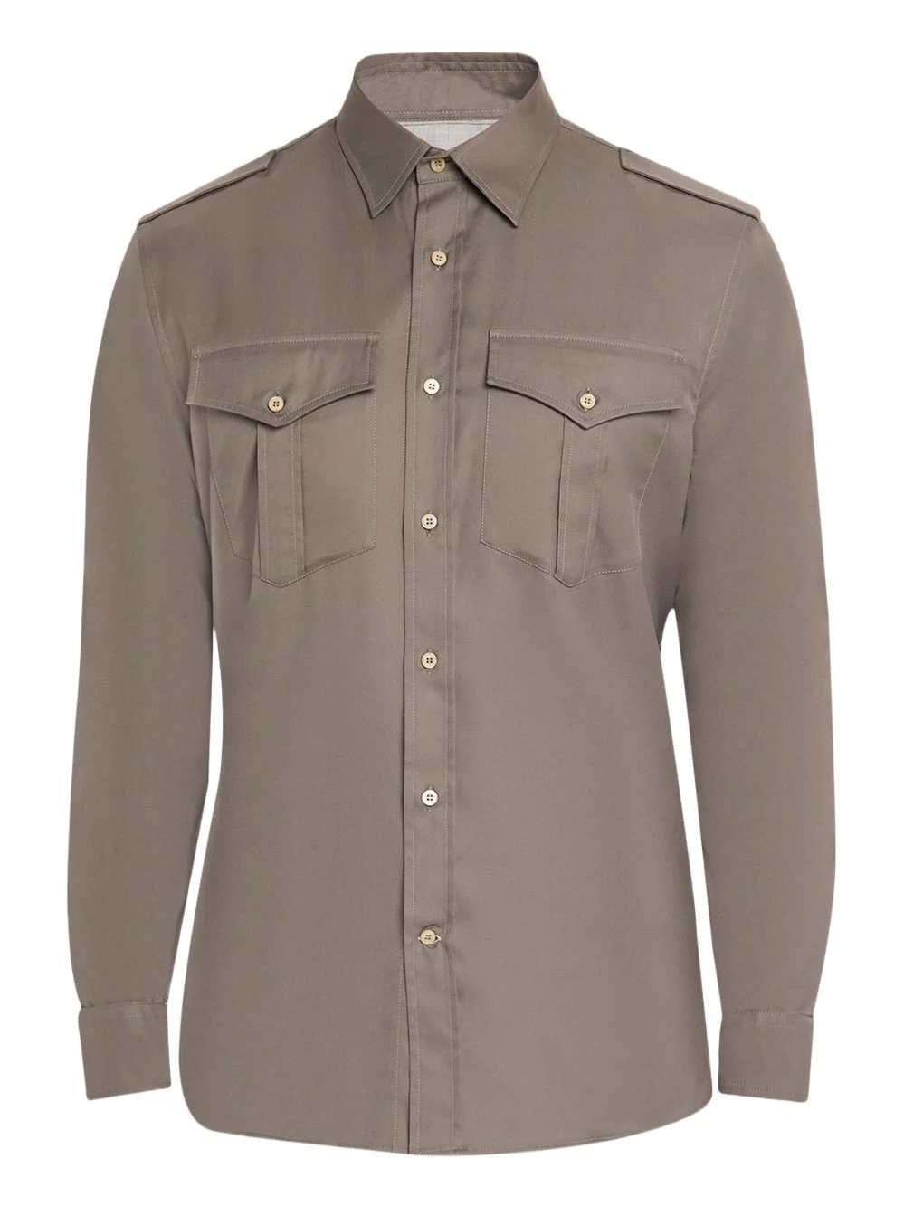 Men's Cotton Military Button-Down Shirt Men's Cotton Military Button-Down Shirt