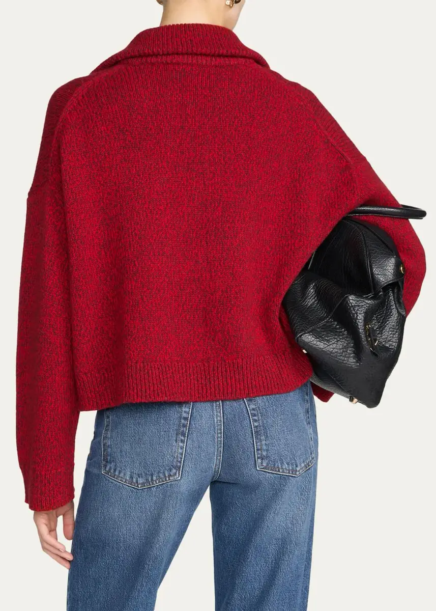 Frame The Half-Zip Marled Knit Sweater | Thumbnail 3 Frame The Half-Zip Marled Knit Sweater | Thumbnail 3