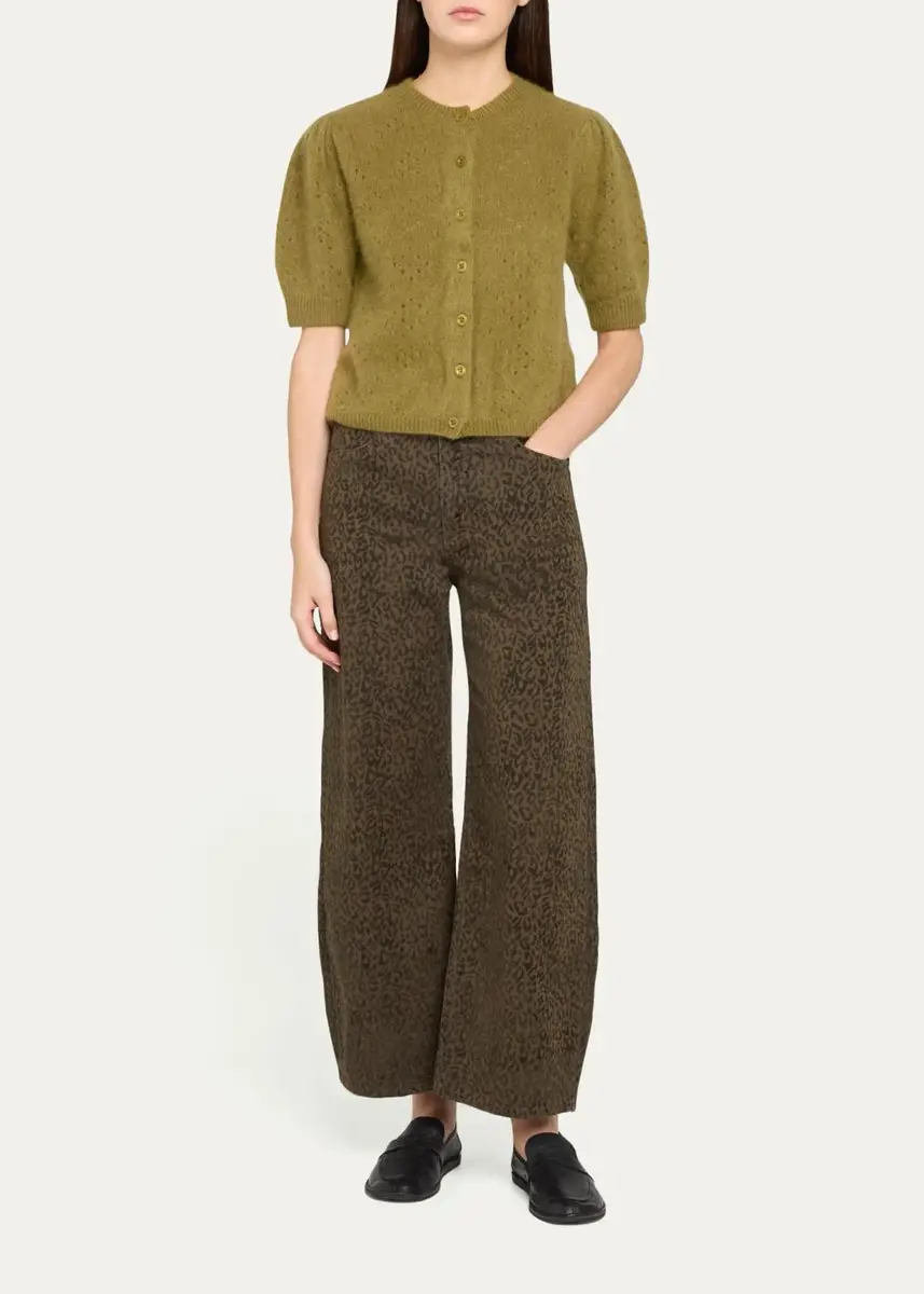 Frame The Bow Leopard Cropped Jeans | Thumbnail 2 Frame The Bow Leopard Cropped Jeans | Thumbnail 2