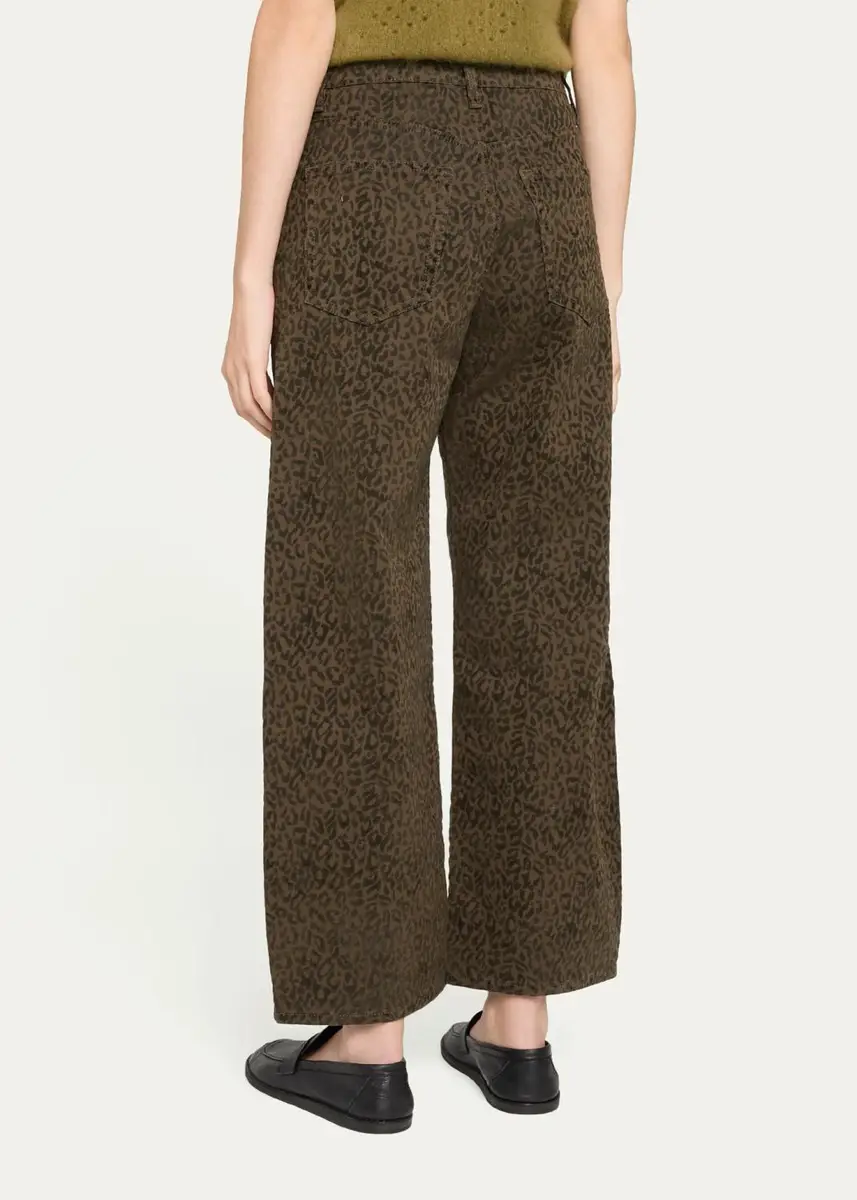 Frame The Bow Leopard Cropped Jeans | Thumbnail 3 Frame The Bow Leopard Cropped Jeans | Thumbnail 3