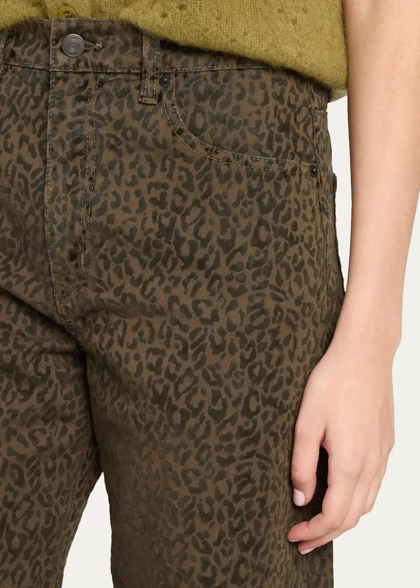Frame The Bow Leopard Cropped Jeans | Thumbnail 5 Frame The Bow Leopard Cropped Jeans | Thumbnail 5