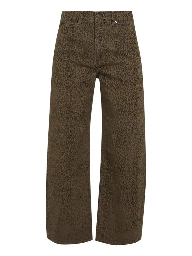 The Bow Leopard Cropped Jeans The Bow Leopard Cropped Jeans