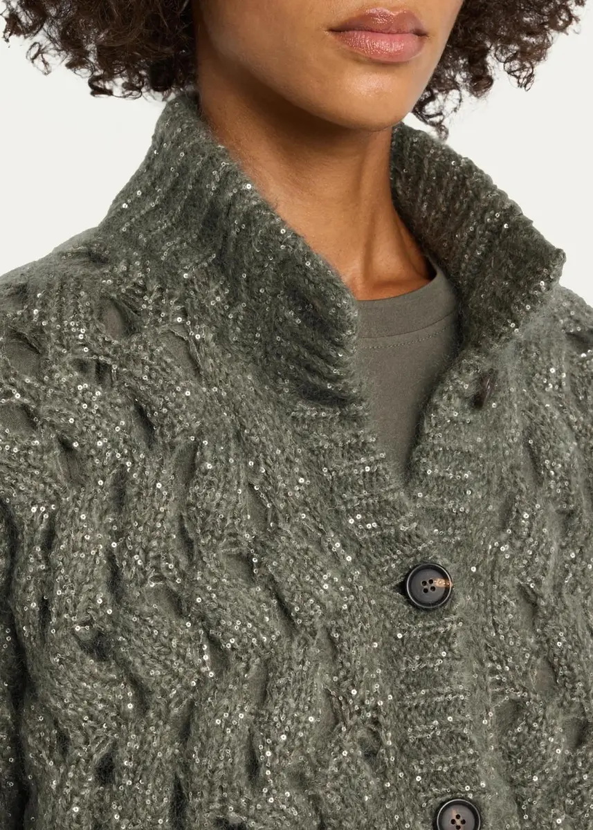 Brunello Cucinelli Ocean Waves Diamante Mohair Cardigan | Thumbnail 5 Brunello Cucinelli Ocean Waves Diamante Mohair Cardigan | Thumbnail 5