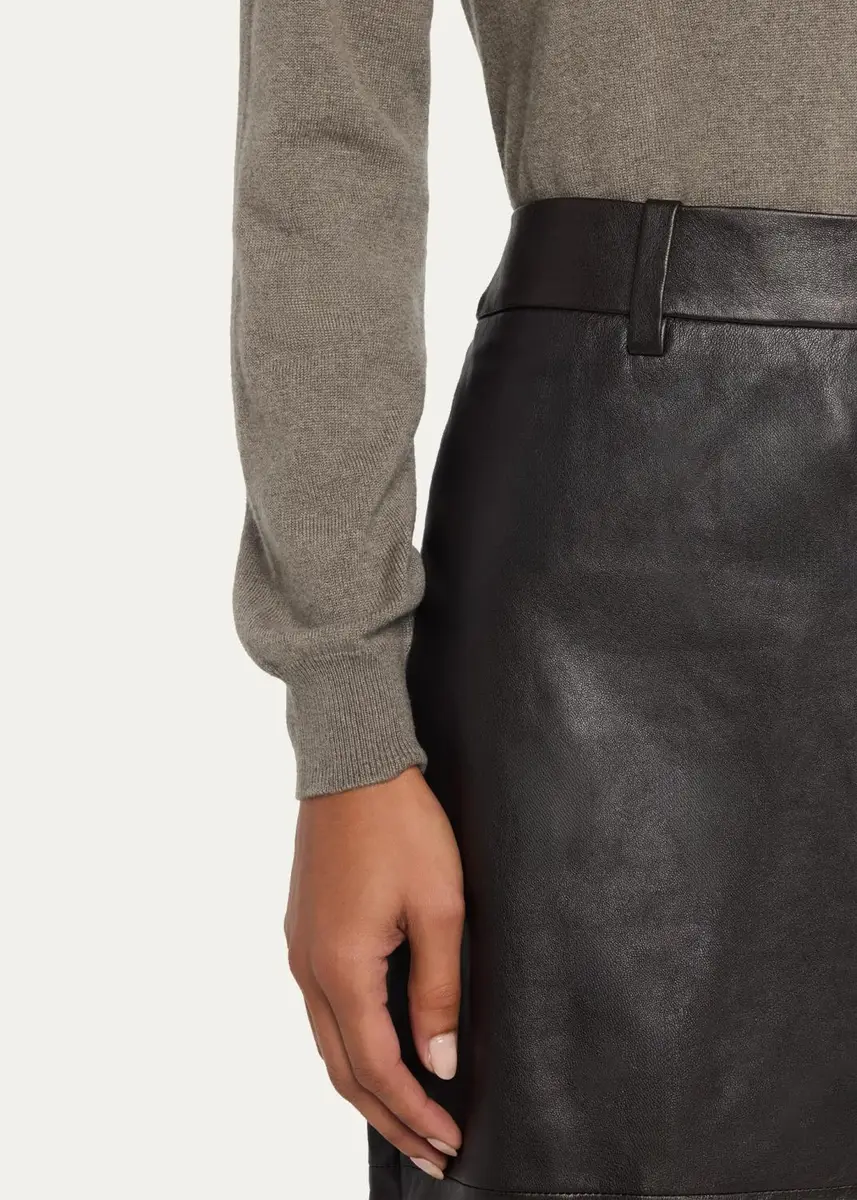 Brunello Cucinelli Leather Midi Pencil Skirt | Thumbnail 5 Brunello Cucinelli Leather Midi Pencil Skirt | Thumbnail 5