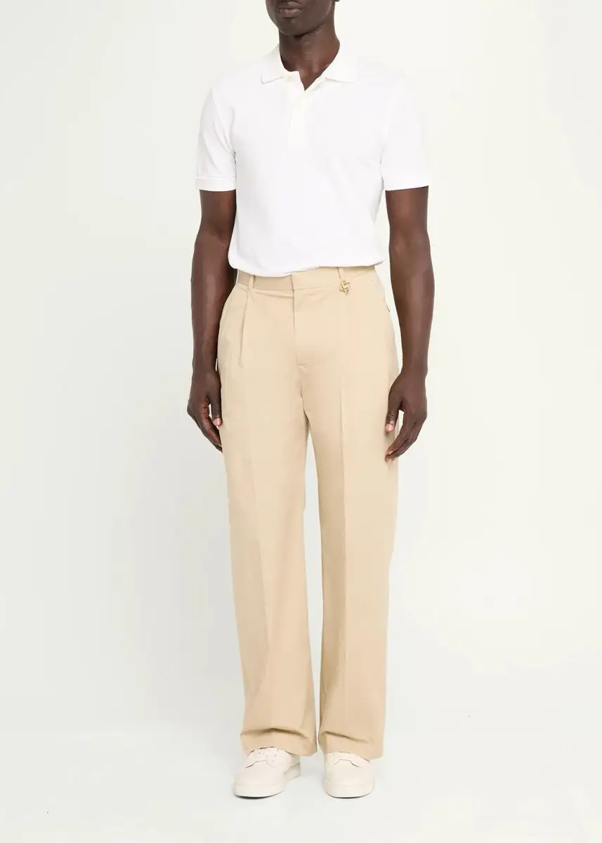 Casablanca Men's Poplin Pleated Straight-Leg Trousers | Thumbnail 2 Casablanca Men's Poplin Pleated Straight-Leg Trousers | Thumbnail 2