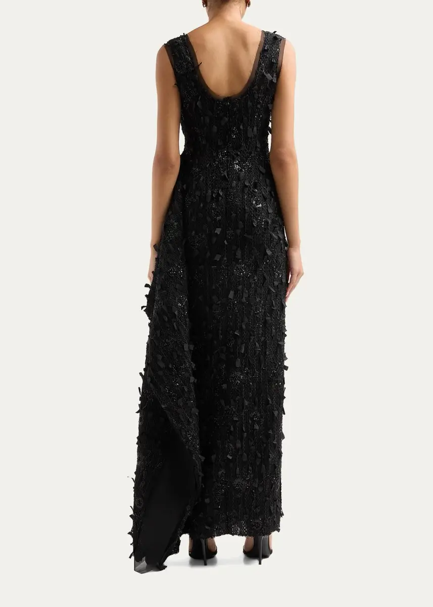 A.W.A.K.E. MODE Side-Drape Textured Maxi Dress | Thumbnail 4 A.W.A.K.E. MODE Side-Drape Textured Maxi Dress | Thumbnail 4
