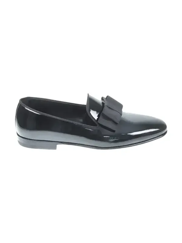 Bergdorf Goodman Men's Patent Leather Grosgrain-Bow Loafers