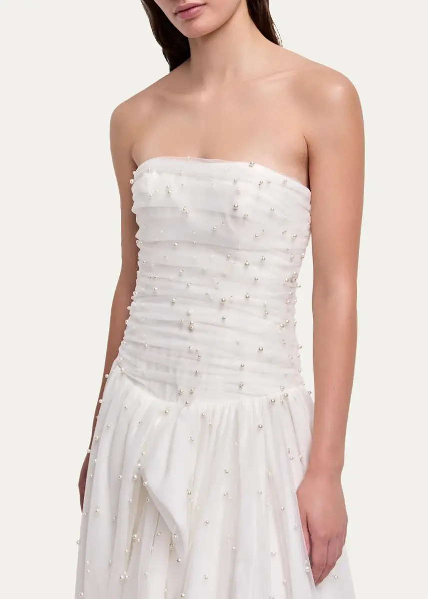 Aje Juniper Strapless Tulle Overlay Gown | Thumbnail 5