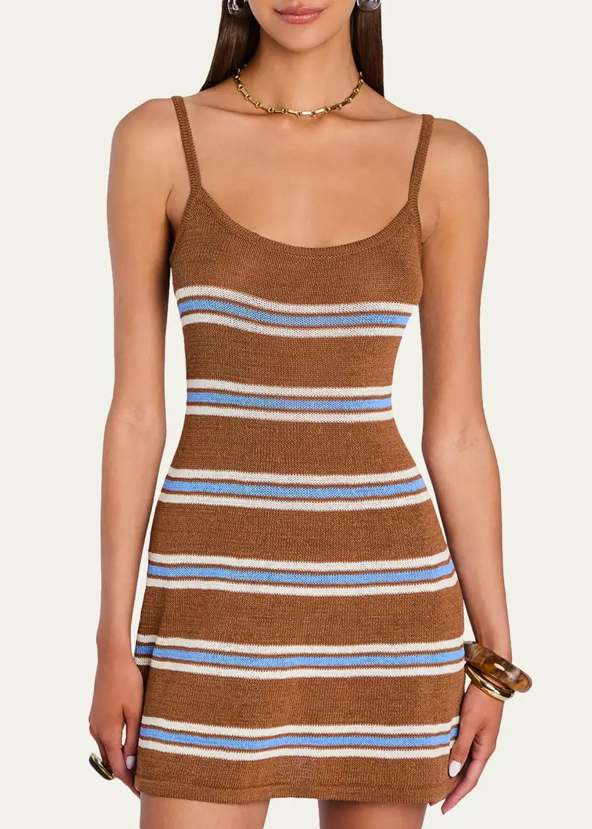 SEROYA Azriel Striped Knit Mini Dress | Thumbnail 3 SEROYA Azriel Striped Knit Mini Dress | Thumbnail 3