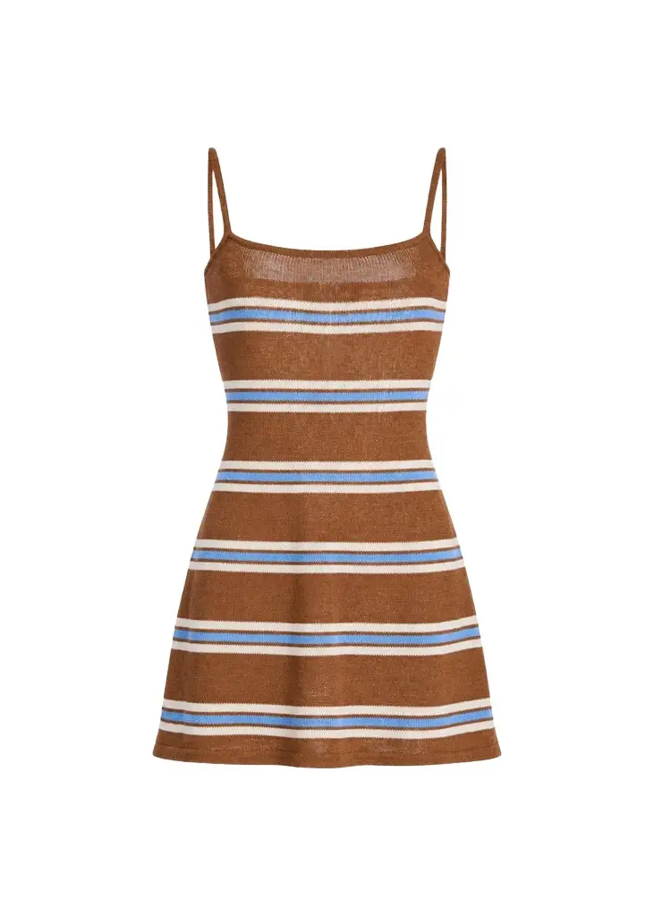 SEROYA Azriel Striped Knit Mini Dress