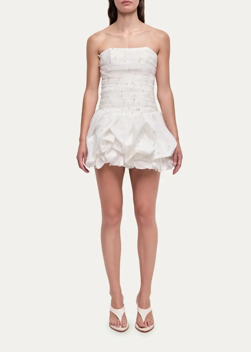 Aje Juniper Strapless Tulle Overlay Bubble Mini Dress | Thumbnail 2 Aje Juniper Strapless Tulle Overlay Bubble Mini Dress | Thumbnail 2