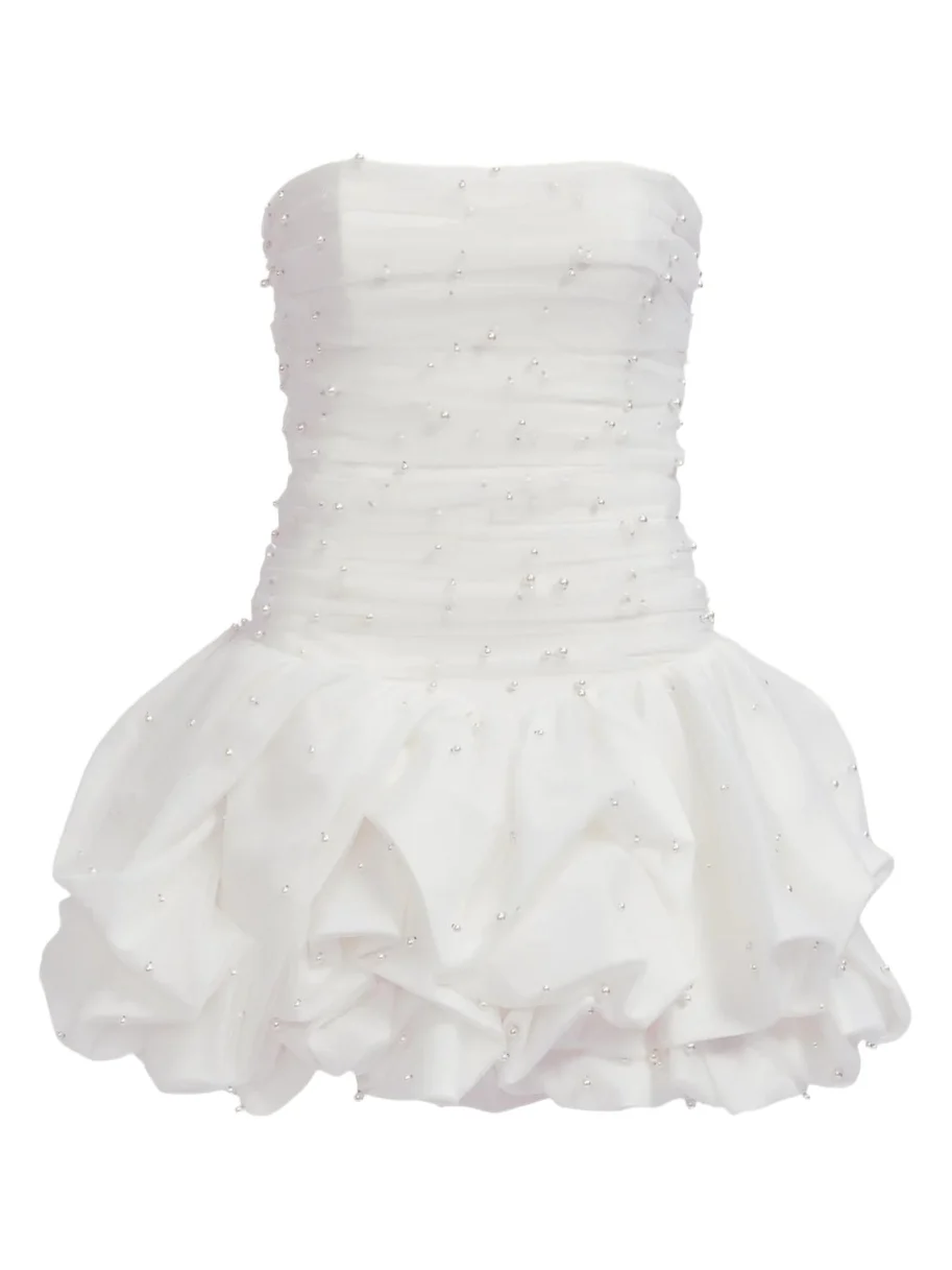 Juniper Strapless Tulle Overlay Bubble Mini Dress Juniper Strapless Tulle Overlay Bubble Mini Dress