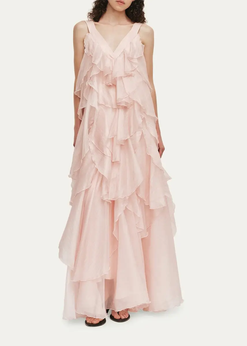 Aje Athena Tiered Ruffle Gown | Thumbnail 4 Aje Athena Tiered Ruffle Gown | Thumbnail 4