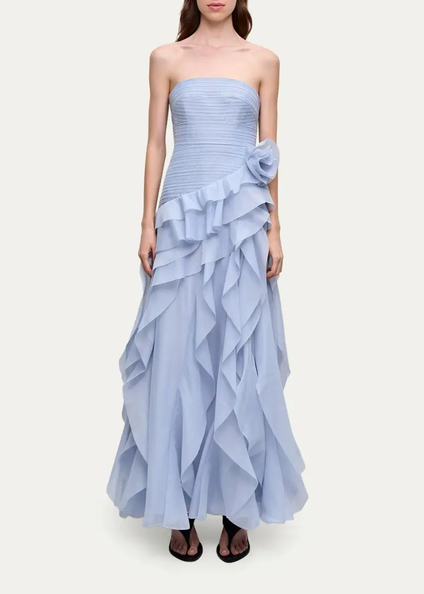 Aje Canyon Strapless Tiered Ruffle Gown | Thumbnail 2 Aje Canyon Strapless Tiered Ruffle Gown | Thumbnail 2