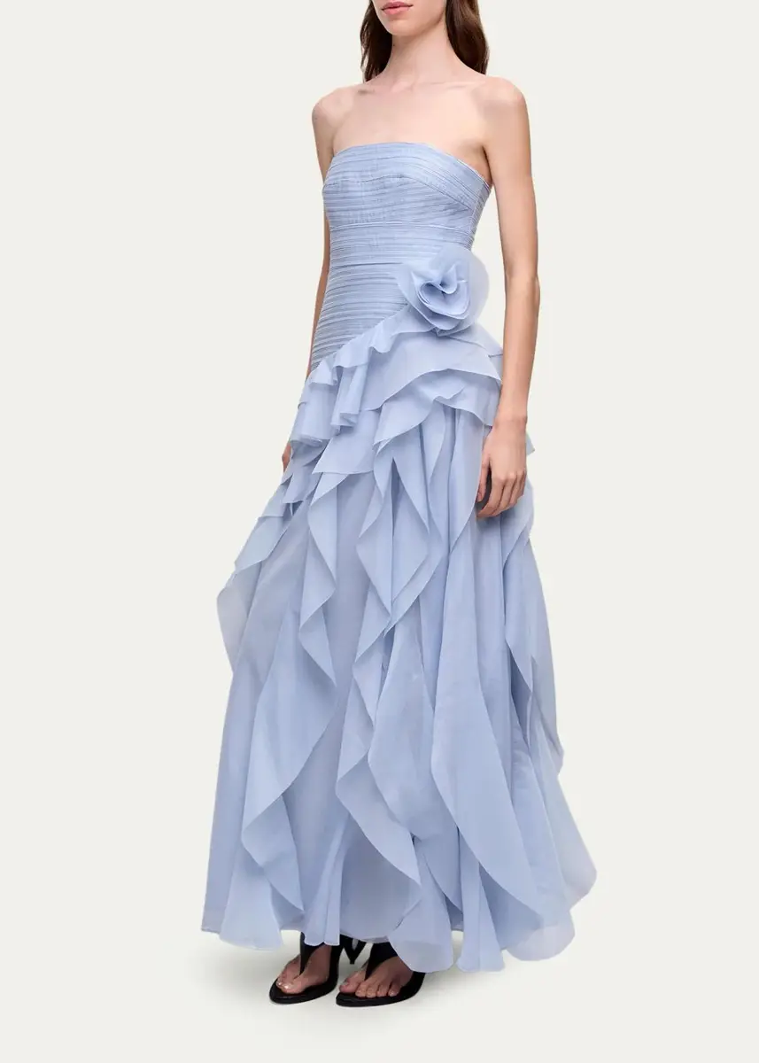 Aje Canyon Strapless Tiered Ruffle Gown | Thumbnail 4 Aje Canyon Strapless Tiered Ruffle Gown | Thumbnail 4