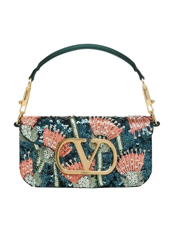 Valentino Garavani Loco Floral Sequin Clutch Bag