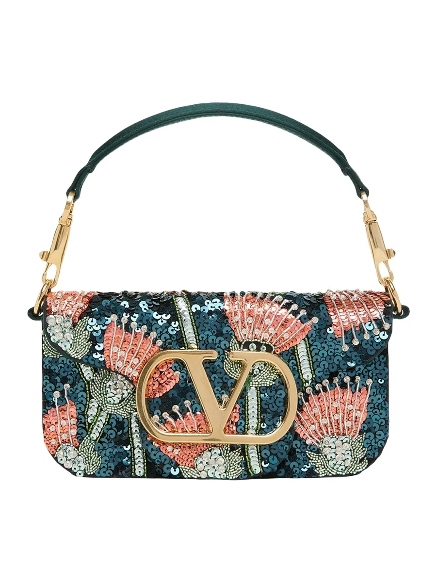 Valentino Garavani Loco Floral Sequin Clutch Bag