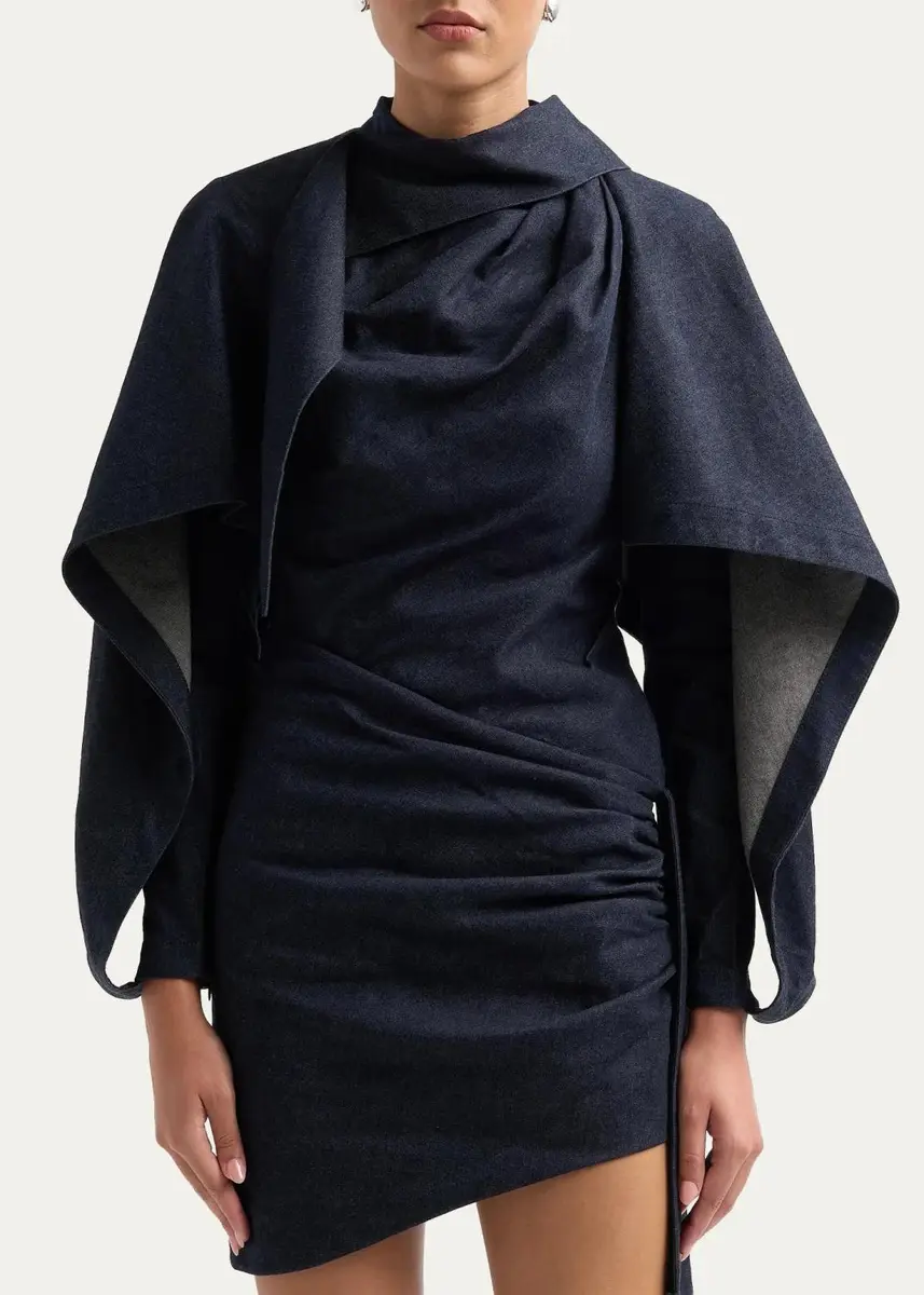 Zimmermann Valiant Draped Denim Mini Dress | Thumbnail 3 Zimmermann Valiant Draped Denim Mini Dress | Thumbnail 3