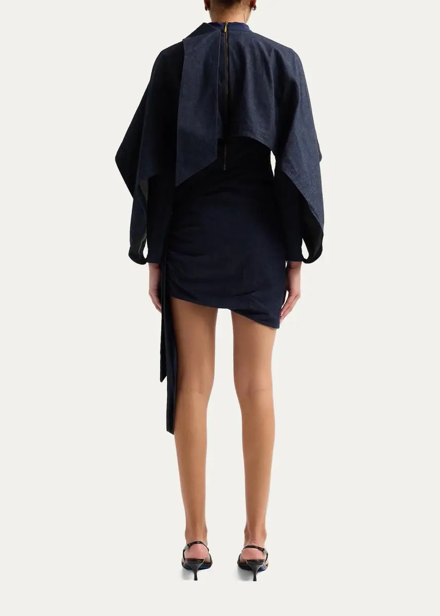 Zimmermann Valiant Draped Denim Mini Dress | Thumbnail 4 Zimmermann Valiant Draped Denim Mini Dress | Thumbnail 4