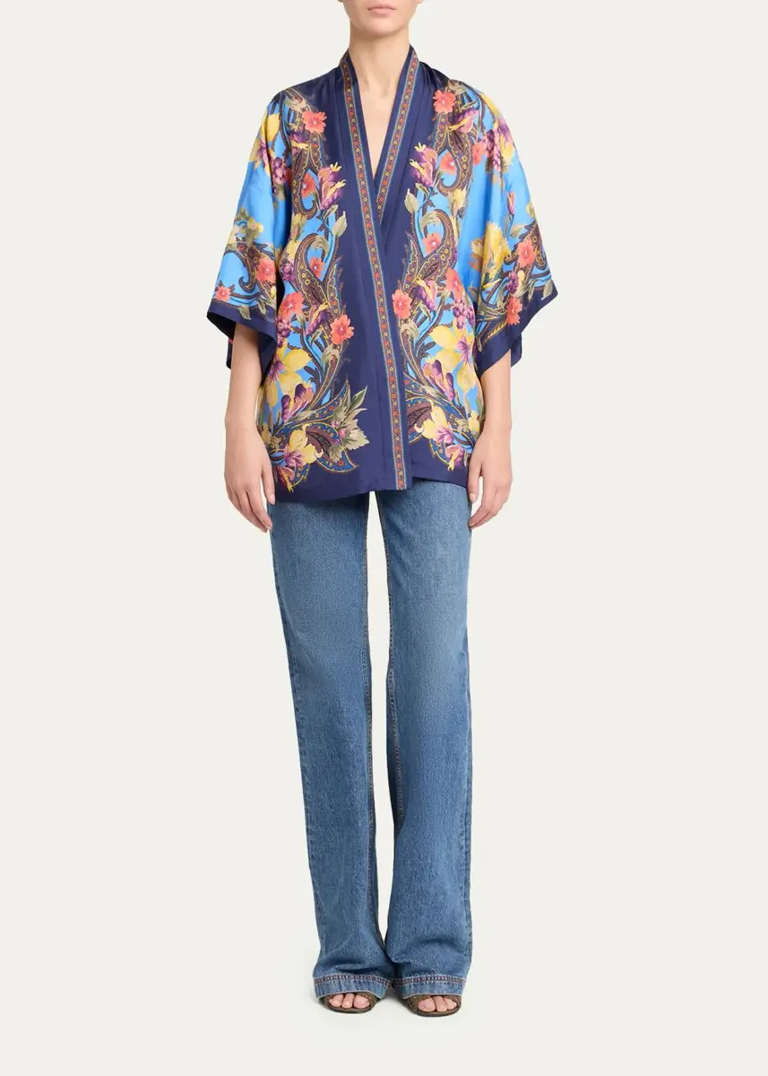 Etro Kesa Silk Jacquard Jacket | Thumbnail 2 Etro Kesa Silk Jacquard Jacket | Thumbnail 2