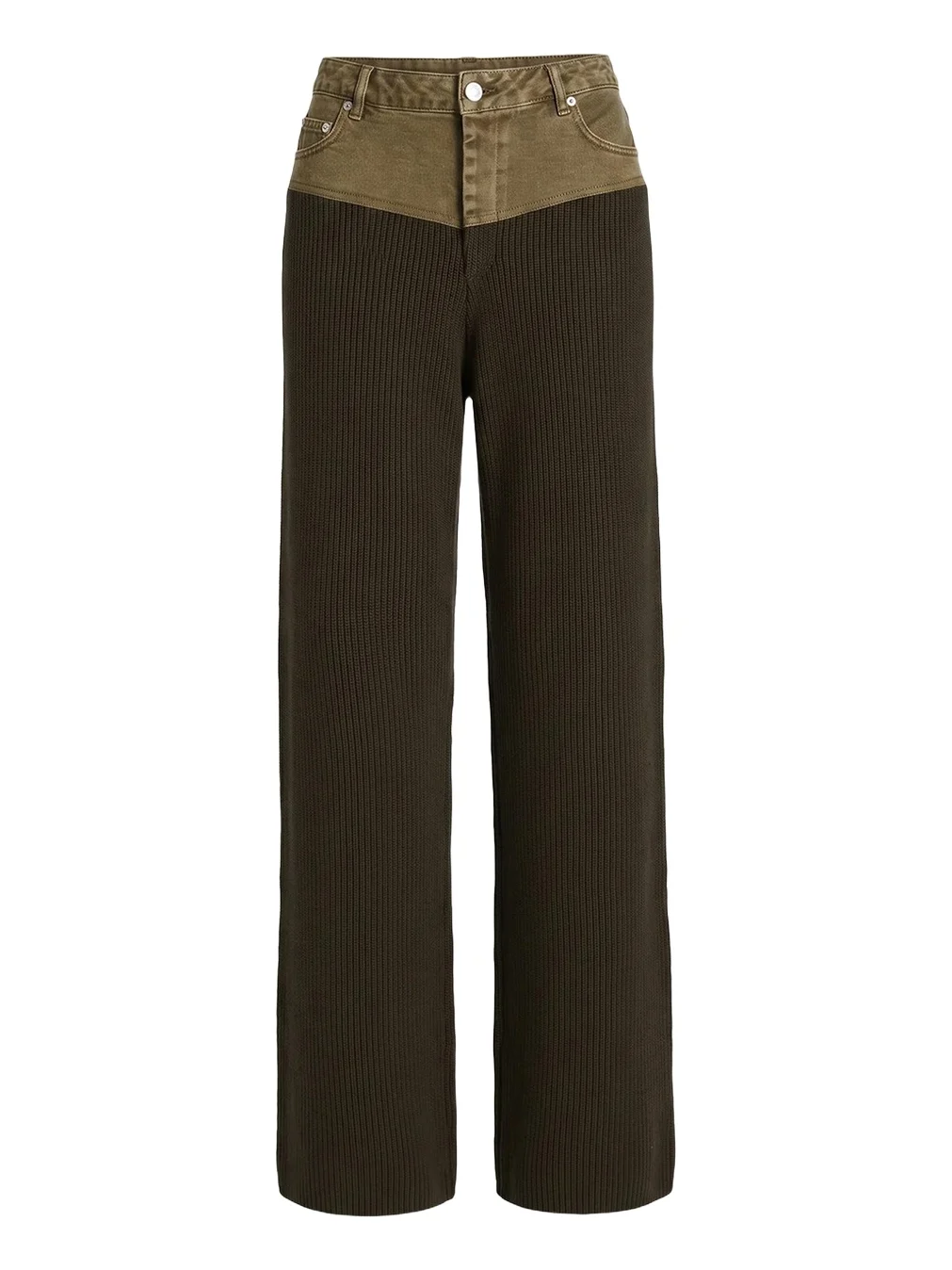 SEROYA Chani Ribbed Straight-Leg Pants