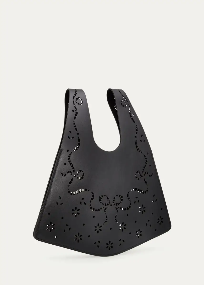 Simone Rocha Mini Laser-Cut Shopper Tote Bag | Thumbnail 2 Simone Rocha Mini Laser-Cut Shopper Tote Bag | Thumbnail 2