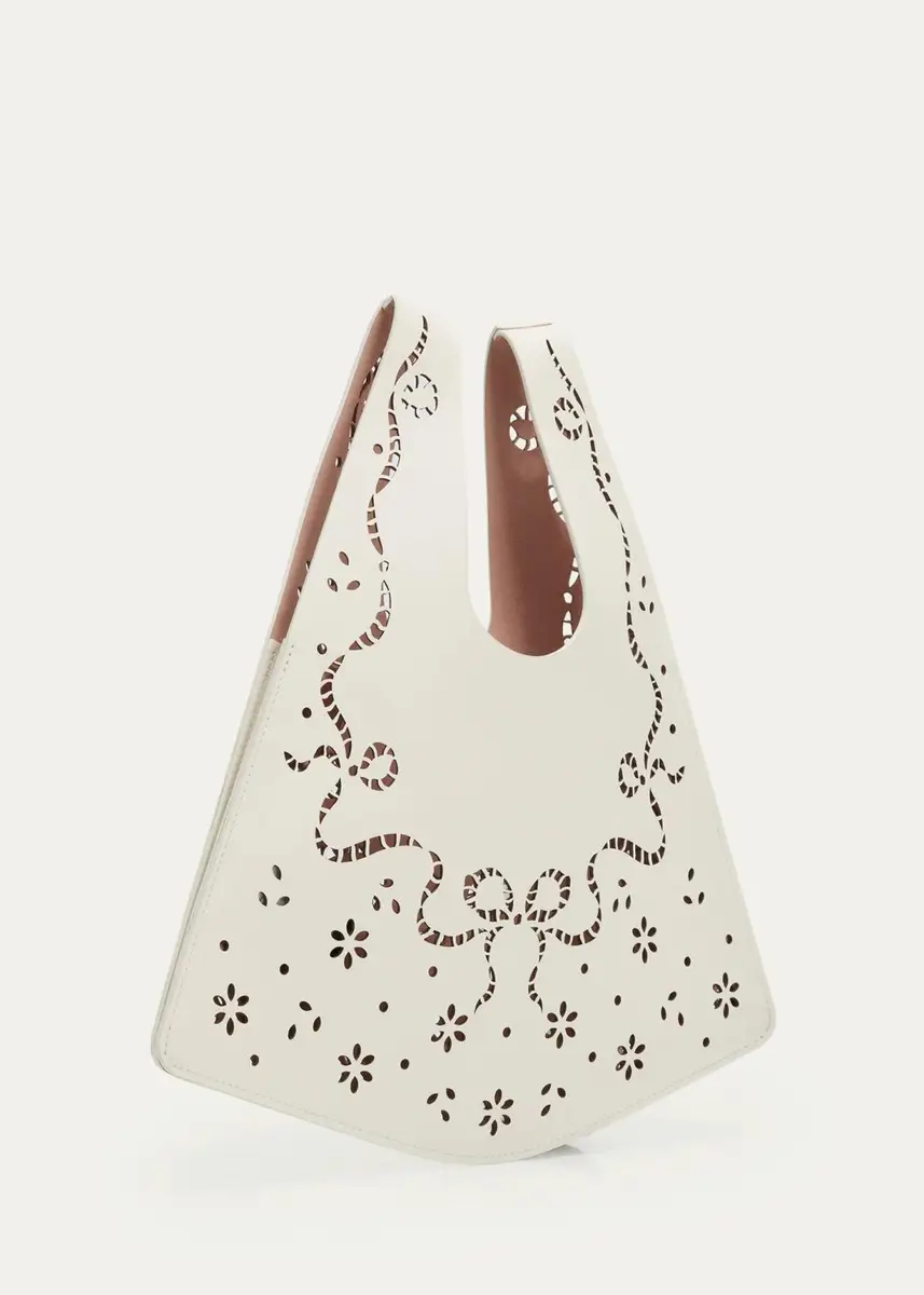 Simone Rocha Mini Laser-Cut Shopper Tote Bag | Thumbnail 6 Simone Rocha Mini Laser-Cut Shopper Tote Bag | Thumbnail 6