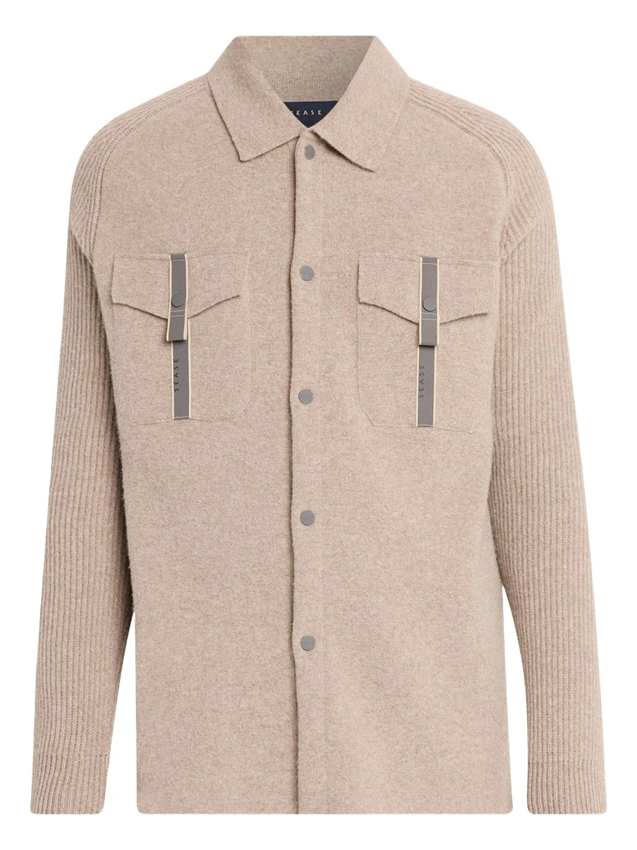 Sease Men's Wool-Cashmere Felted Overshirt