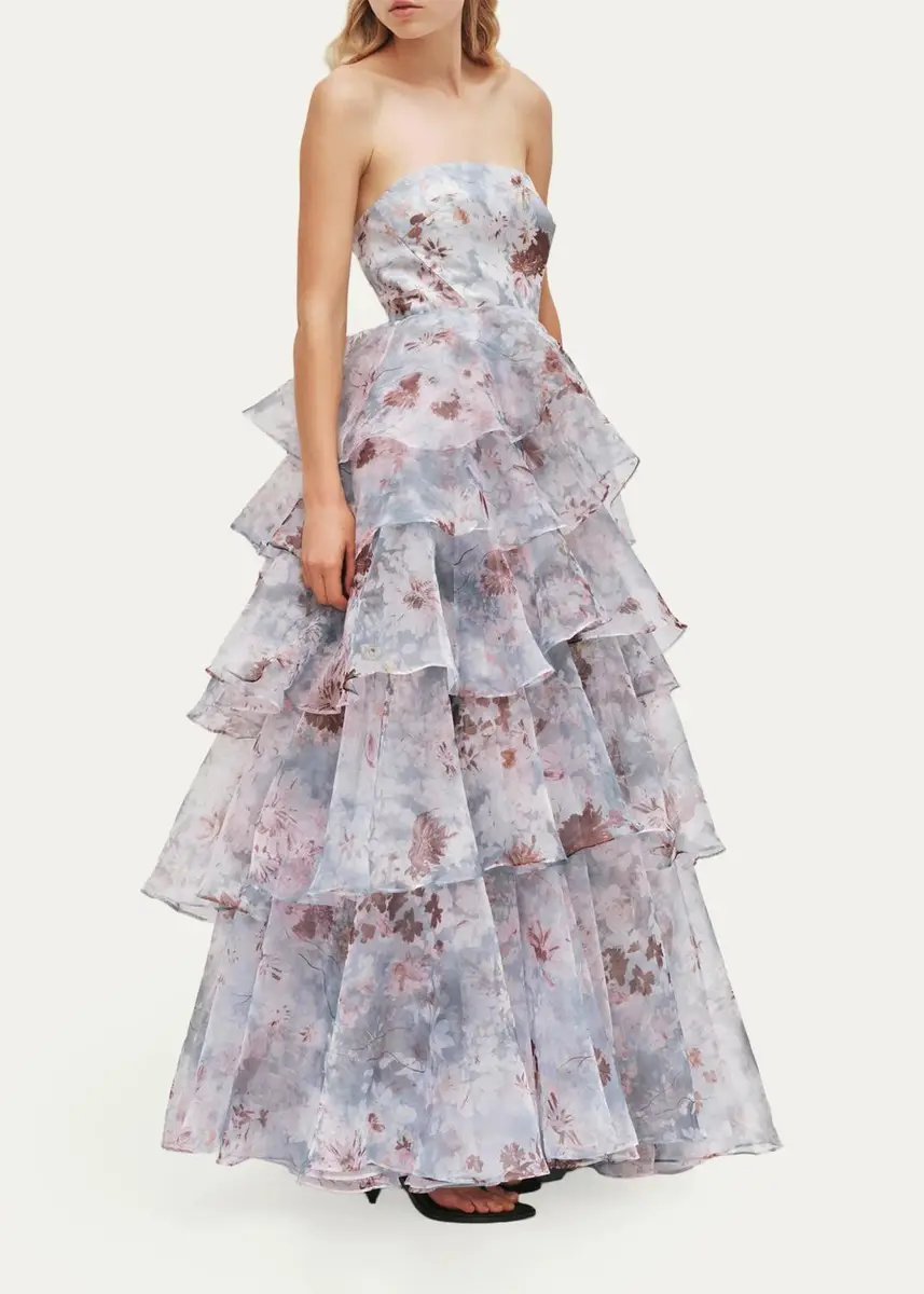 Aje Gabriella Strapless Tiered Ruffle Gown | Thumbnail 4