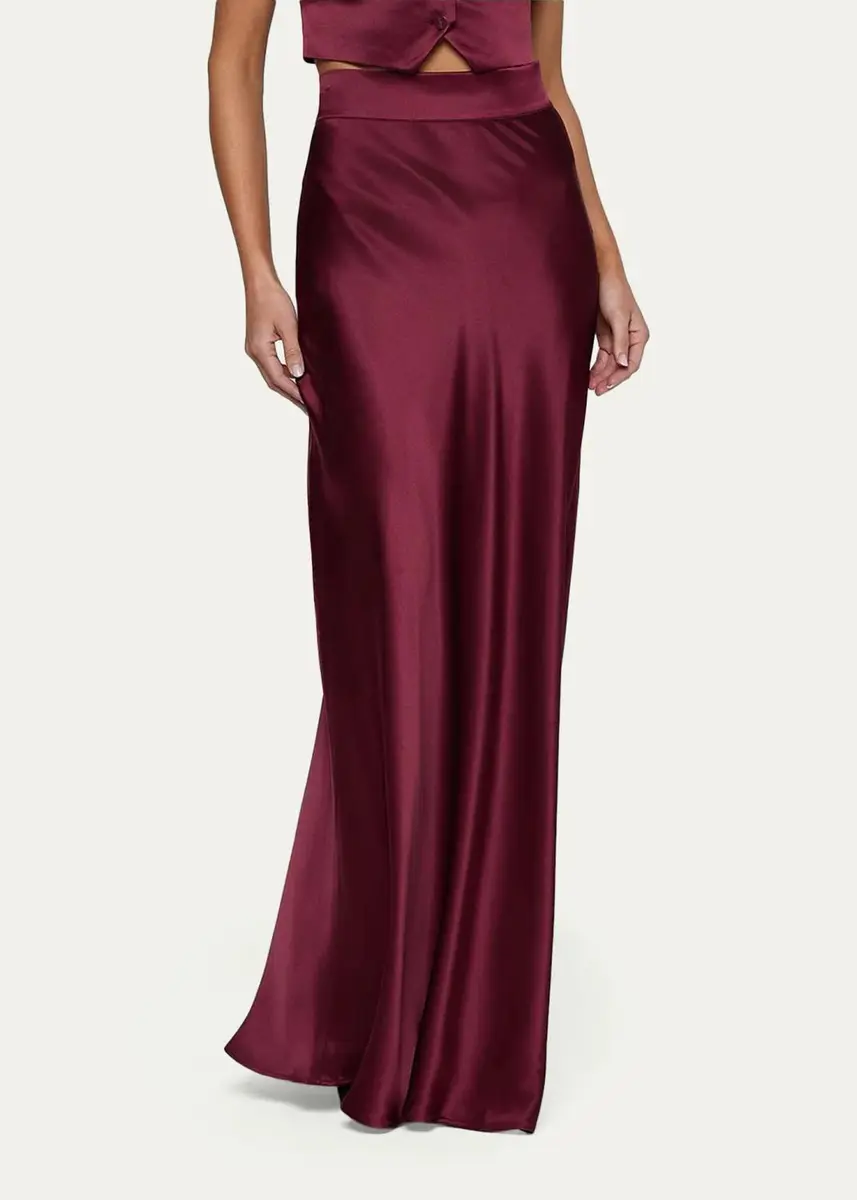 L'Agence Ryker Silk Maxi Skirt | Thumbnail 4