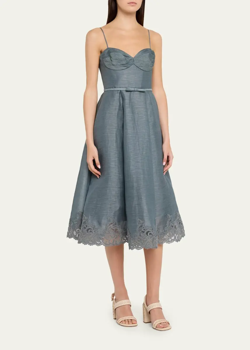 Zimmermann Ascent Tucked Midi Dress | Thumbnail 4 Zimmermann Ascent Tucked Midi Dress | Thumbnail 4