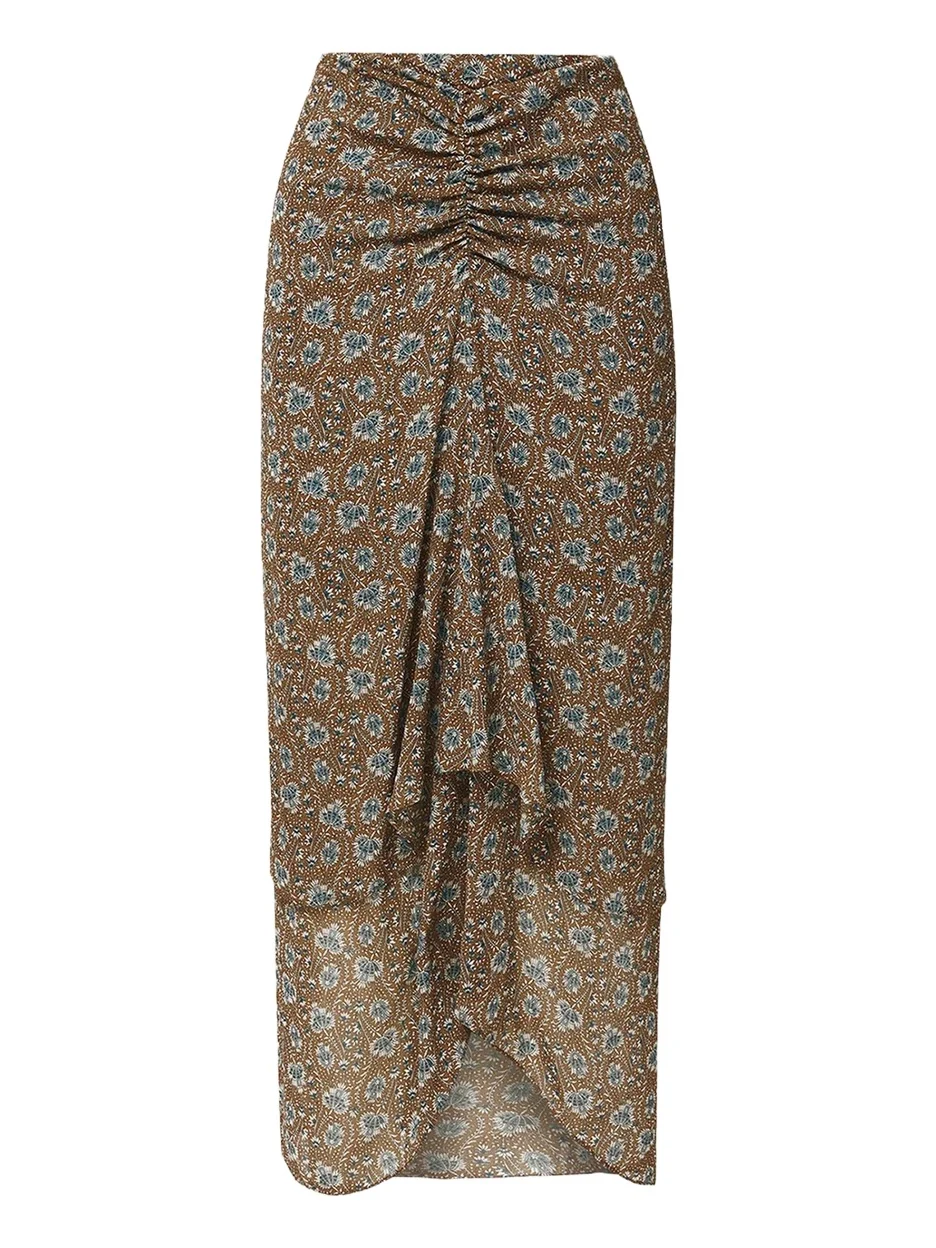 Veronica Beard Limani Floral Midi Skirt
