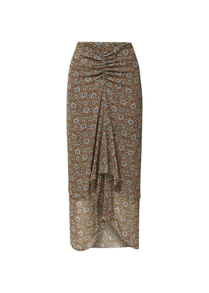 Veronica Beard Limani Floral Midi Skirt