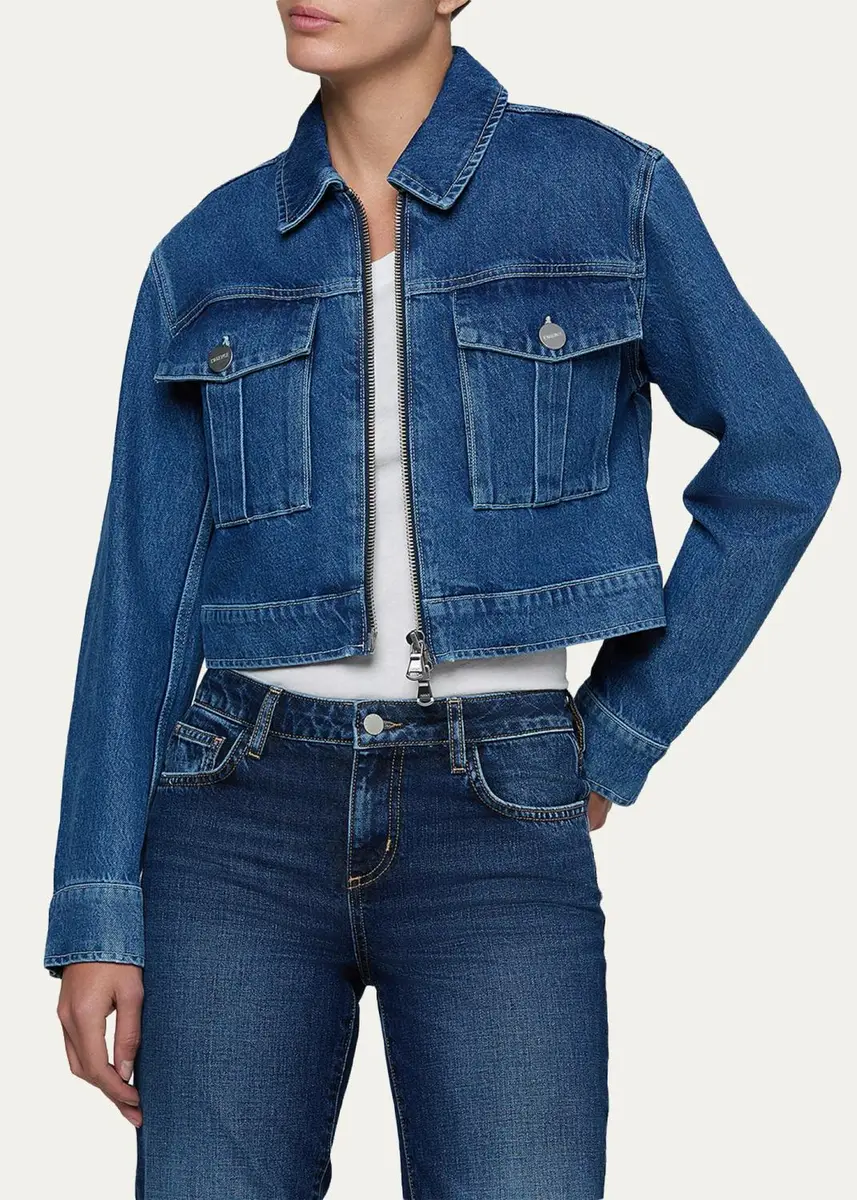 L'Agence Micah Oversized Denim jacket | Thumbnail 4