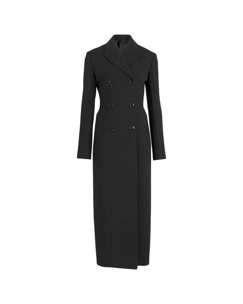 ALAÏA Wool Crepe Double-Breasted Tailored Coat | Thumbnail 2 ALAÏA Wool Crepe Double-Breasted Tailored Coat | Thumbnail 2
