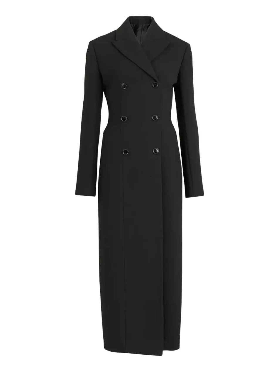 Wool Crepe Double-Breasted Tailored Coat Wool Crepe Double-Breasted Tailored Coat