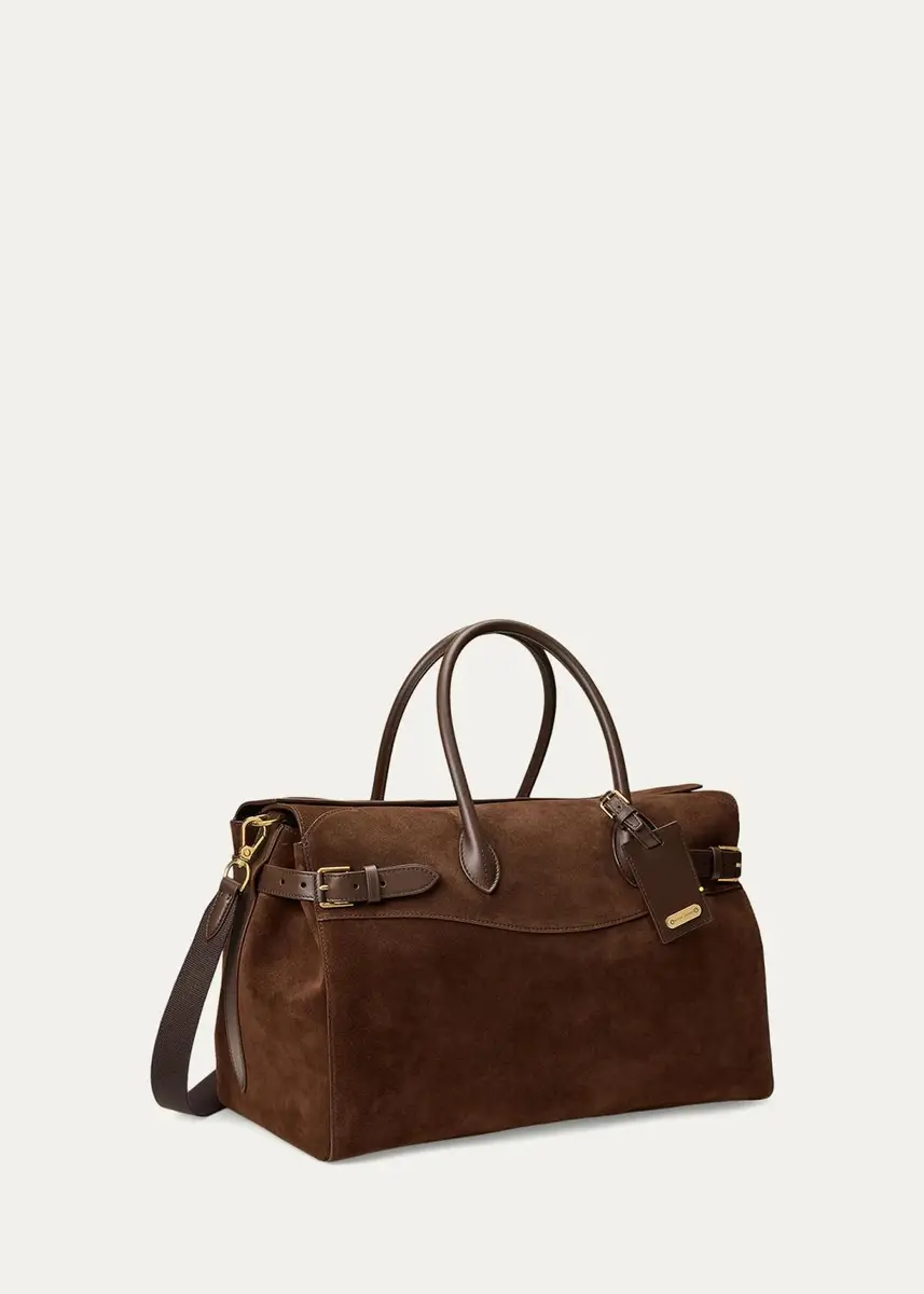 Ralph Lauren Purple Label Men's Bedford Calf-Suede Duffel | Thumbnail 3