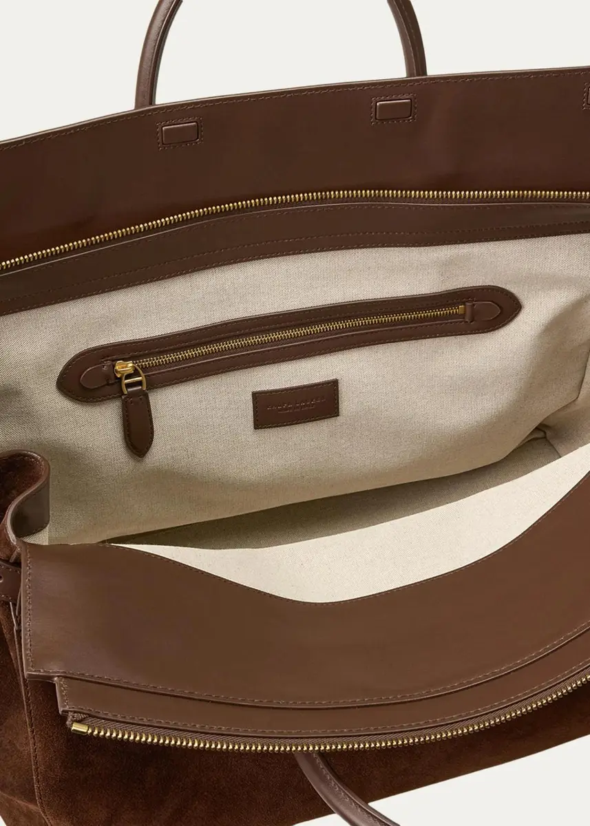 Ralph Lauren Purple Label Men's Bedford Calf-Suede Duffel | Thumbnail 4