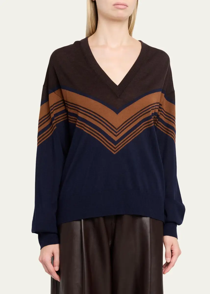 A.L.C. Nicole Chevron Wool Sweater | Thumbnail 4 A.L.C. Nicole Chevron Wool Sweater | Thumbnail 4