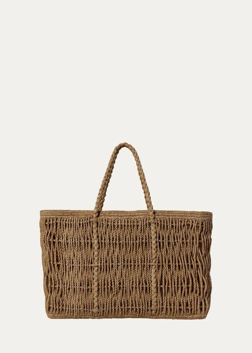 The Row Georgica Tote Bag in Woven Raffia | Thumbnail 3 The Row Georgica Tote Bag in Woven Raffia | Thumbnail 3