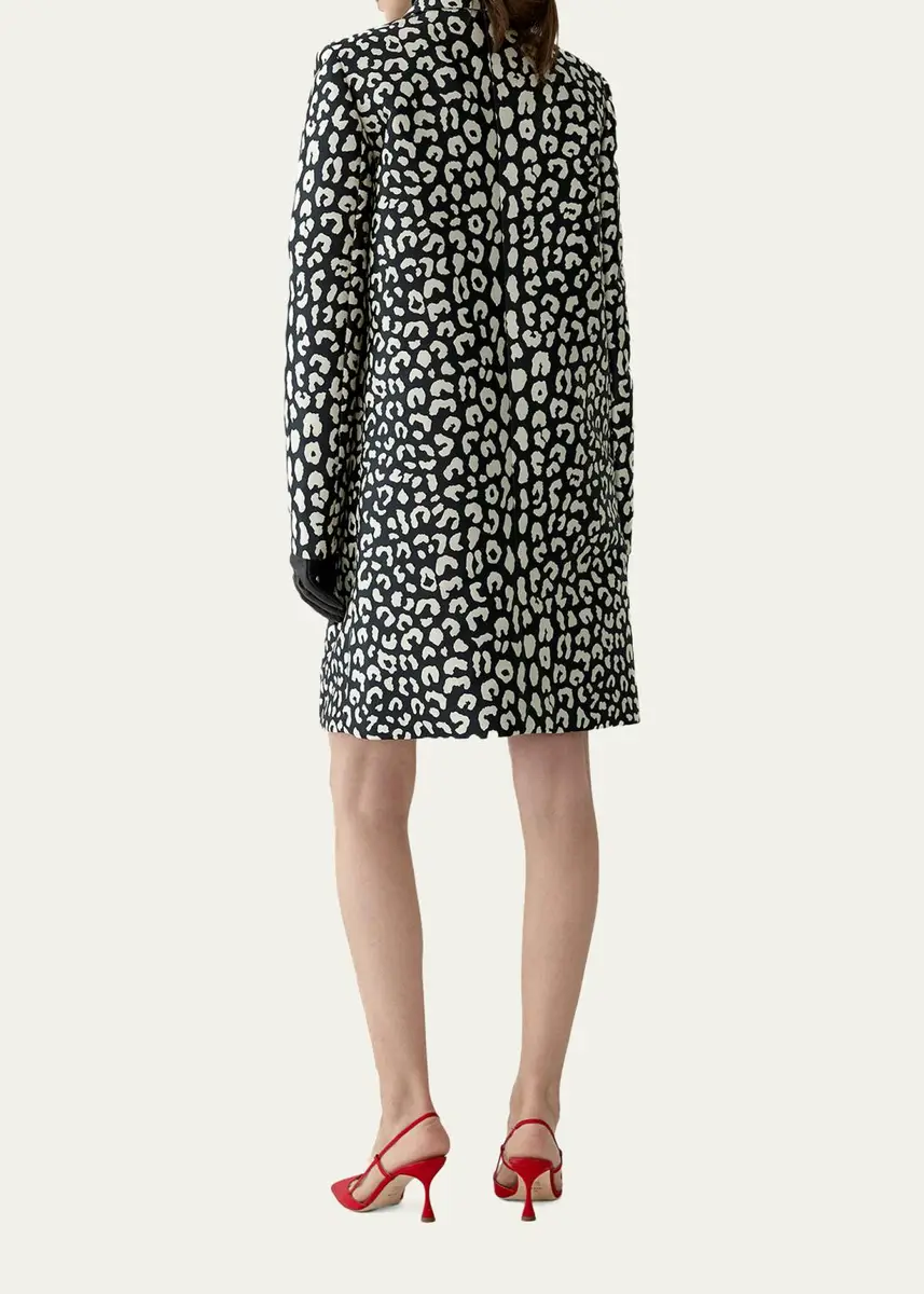 Carolina Herrera Leopard Button-Front Coat | Thumbnail 3 Carolina Herrera Leopard Button-Front Coat | Thumbnail 3