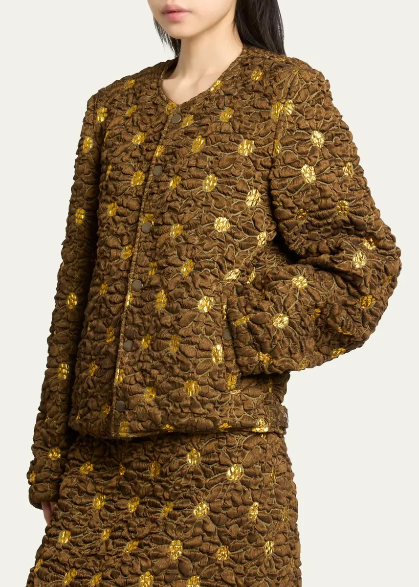 Dries Van Noten Floral Cloqué Jacquard Jacket | Thumbnail 4 Dries Van Noten Floral Cloqué Jacquard Jacket | Thumbnail 4