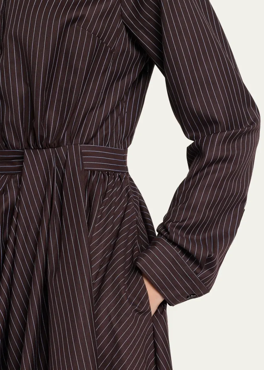 Rosie Assoulin Nip/Tuck Pinstripe Shirtdress | Thumbnail 5 Rosie Assoulin Nip/Tuck Pinstripe Shirtdress | Thumbnail 5