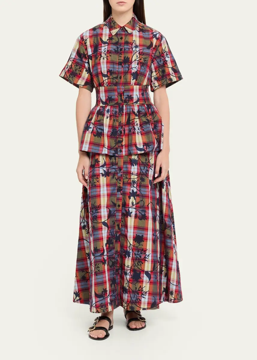 Rosie Assoulin Boogie Woogie Button-Down Plaid Dress | Thumbnail 2 Rosie Assoulin Boogie Woogie Button-Down Plaid Dress | Thumbnail 2