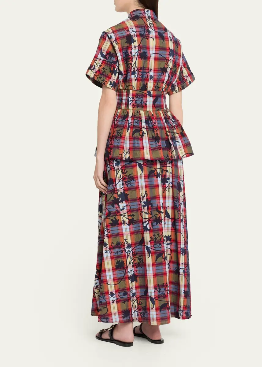 Rosie Assoulin Boogie Woogie Button-Down Plaid Dress | Thumbnail 3 Rosie Assoulin Boogie Woogie Button-Down Plaid Dress | Thumbnail 3